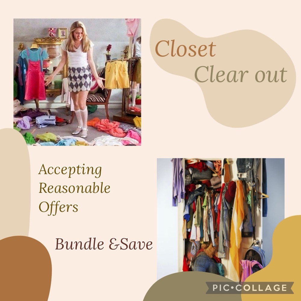 Live Show- Closet Clean-out Sale!!!! Everything must go!!!
